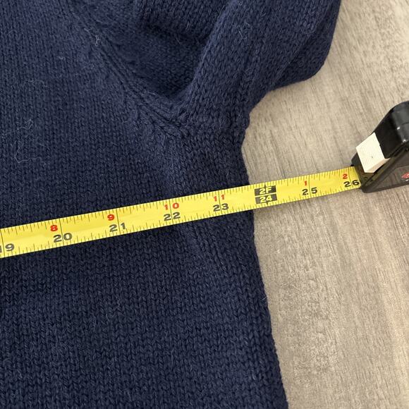 Corridor New York Navy Blue Cardigan Baby Alpaca & Merino Wool Size Large - Picture 6 of 12